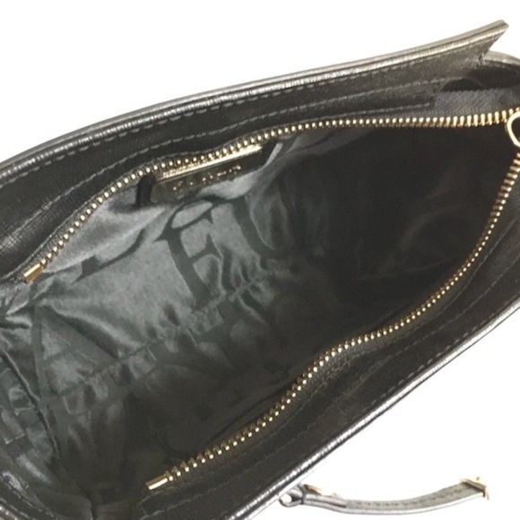 Furla Genevra Black/Nero Mini Crossbody Bag with Gold Chain. - Picture 3 of 3